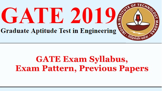 GATE 2019 Syllabus, Exam Pattern, Previous Papers