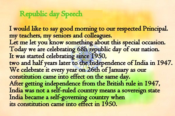 Republic day speech