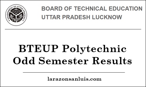 BTEUP Polytechnic Results 2019