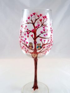 valentine's day wine glass
