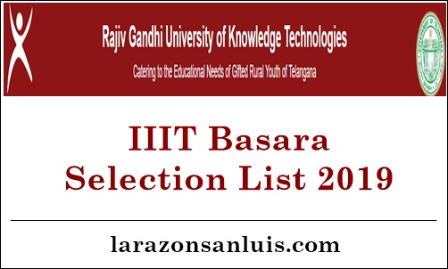 IIIT Basara Selection List 2019